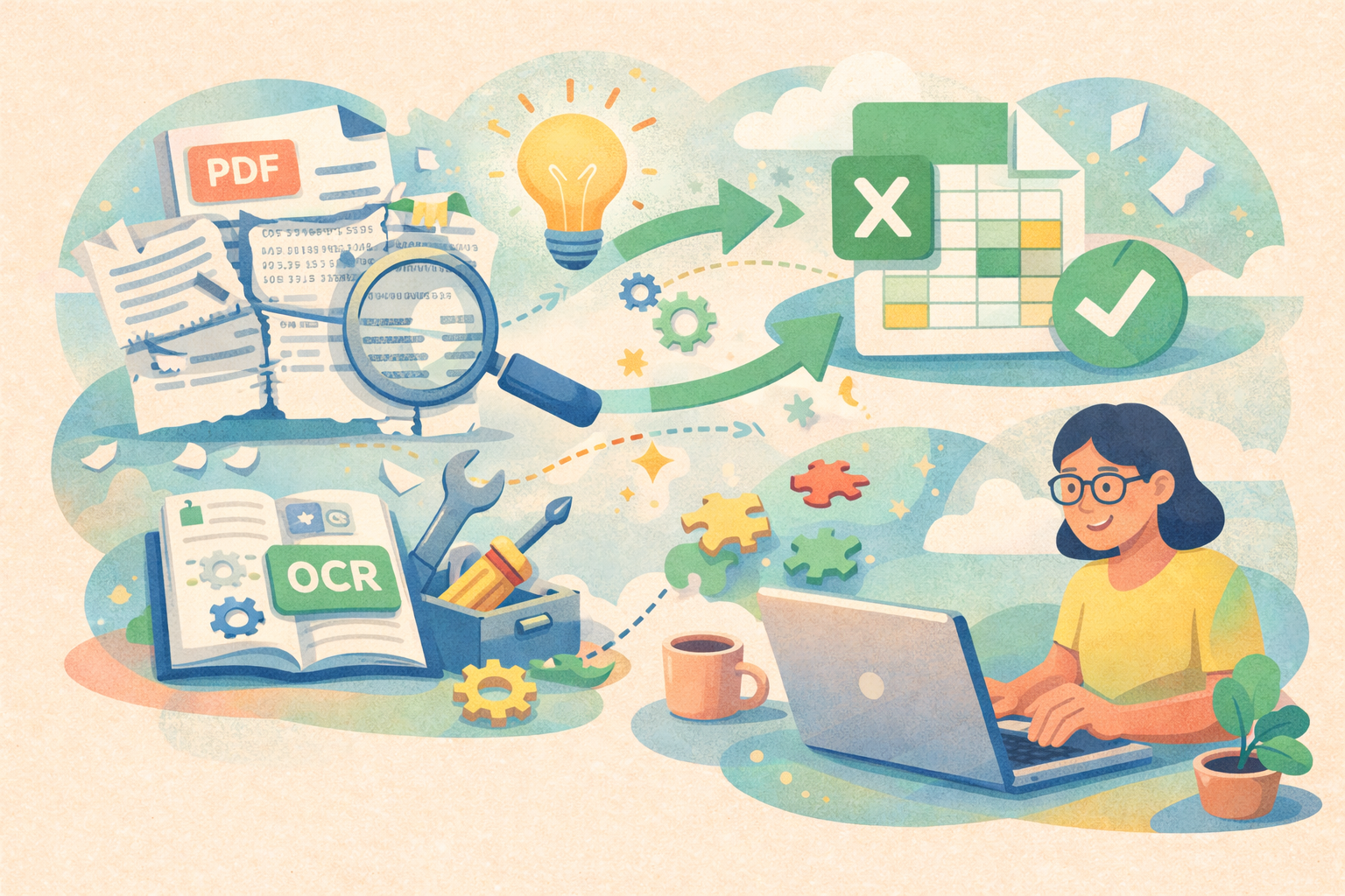 How to Fix a Scrambled Bank Statement PDF in Excel